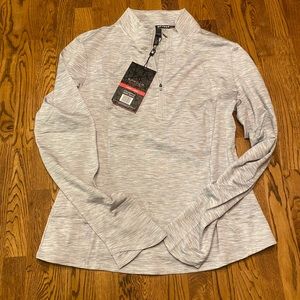 Spyder Active Women’s Athletic Heather Gray Fitted Athleisure Pullover NWT